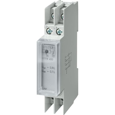 Siemens Relè di tensione T5570 AC 230/400V 1W 0,85/0,95 con calotta trasparente, 5TT3401