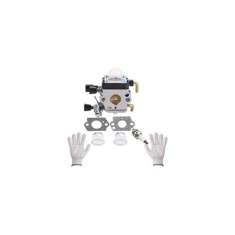 Carburatore per decespugliatore Hs45 Stihl fs38 fs45 fs46 fs55 fs55r km55 hl45 km55r Fornito con un paio di guanti aggiuntivi Bluedeer (1/5)
