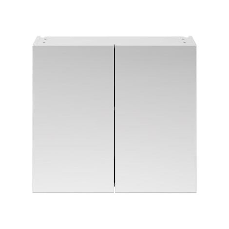 Nuie Athena Mirrored Cabinet (50/50) 800mm Wide - Gloss White (1/5)