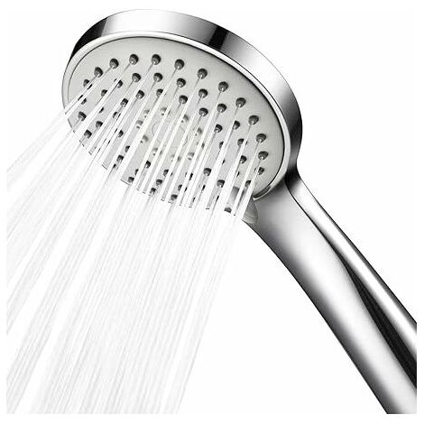 Wassersparende Hochdruck-Handbrause, 5 Universaldüsen, Niederdruckverstärker, Chromoberfläche – AquaForge