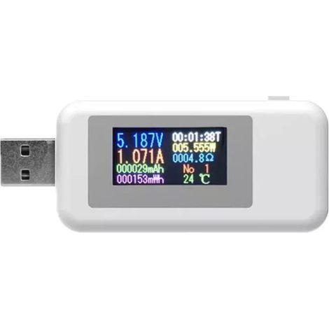 Probador digital USB 10 en 1 KWS-MX18 con pantalla LCD: medidor de voltaje y corriente, vatímetro, amperímetro, probador de cargadores USB, detector y voltímetro. (1/5)