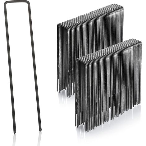 Set of 100 3mm steel stakes, 200mm long and 40mm wide (1/5)