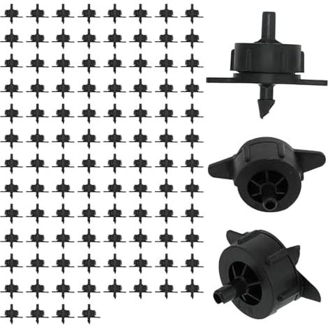 Émetteur d'irrigation Goutte à Goutte, 100 pièces 4L émetteurs Compensation de Pression buse goutteur détachable pour Tuyau 4/7 - (1/5)