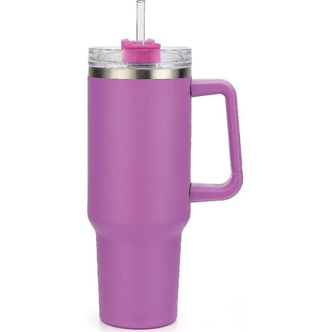 Stanley Adventure Quencher 40 oz Edelstahl-Reisebecher mit Henkel – Lila