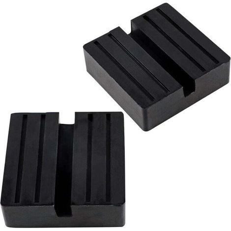 2 Pcs Jack Pad en Caoutchouc (75x75x25mm) Universal à Fente Rail Cadre Protecteur pour cric pour Protecteur de les voitures et les VUS pour Crics et Elévateurs (1/4)