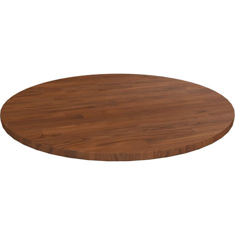 vidaXL Piano Tavolo Rotondo Marrone Scuro Ø50x1,5 cm Rovere (1/4)