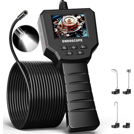 Industrie-Endoskop – 2,4-Zoll-IPS-Endoskop-Inspektionskamera, 1440PHD 2,0-MP-Endoskopkamera, 8-mm-IP67-wasserdichte digitale Endoskopkamera