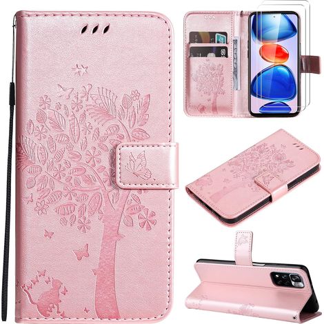 CUSTODIA FLIP ROSA PER XIAOMI REDMI NOTE 11 PRO/PRO+ 2x VETRO TEMPERATO (1/5)