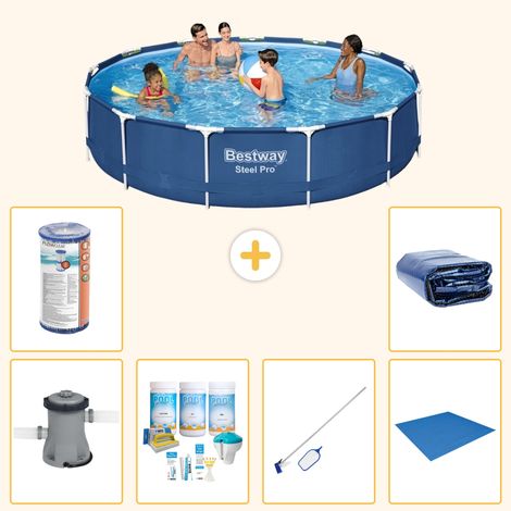 Bestway Bestway Steel Pro Ronde - 396x84 cm - 7-pièces  S21619