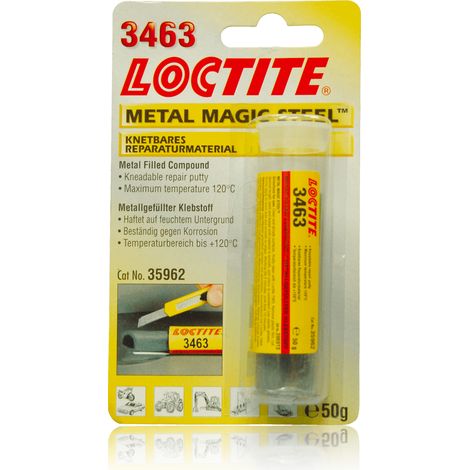 Loctite – Pâte époxy bicomposante 50 g – Pour coller et réparer les métaux – Résistance à la compression élevée – Application sur surfaces propres et sèches