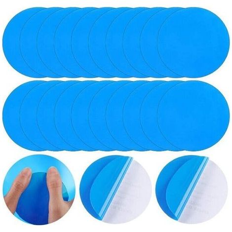 Rustines autocollantes pour piscine et matelas gonflables – Lot de 20 pièces en PVC résistant, prêtes à l’emploi