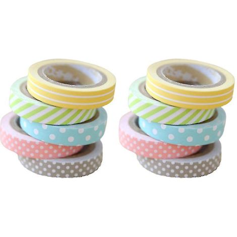 10 rouleaux de ruban adhésif en papier washi (1/3)