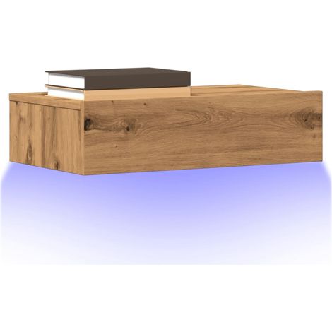 TV-Schränke mit LED-Leuchten 2 Stk. Artisan-Eiche 60x35x15,5 cm
