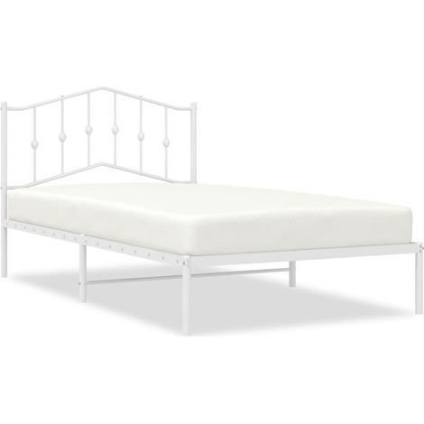 Maison Exclusive - Giroletto con Testiera Metallo Bianco 107x203 cm