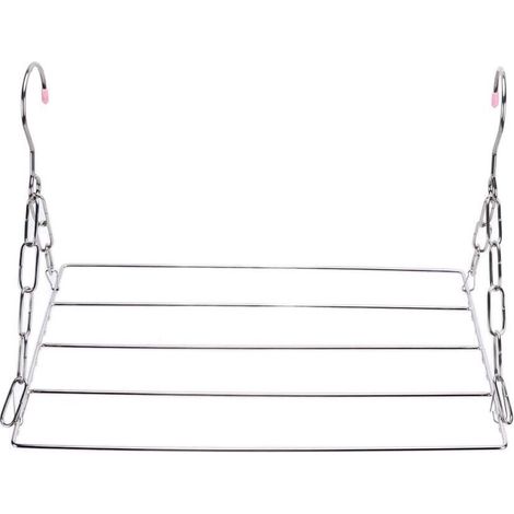 Étendoir à chaussettes, cintre de séchage en acier inoxydable avec 36 pinces coupe-vent, étendoir à linge suspendu pour chaussettes, sous-vêtements, vêtements, serviettes (pinces non incluses)