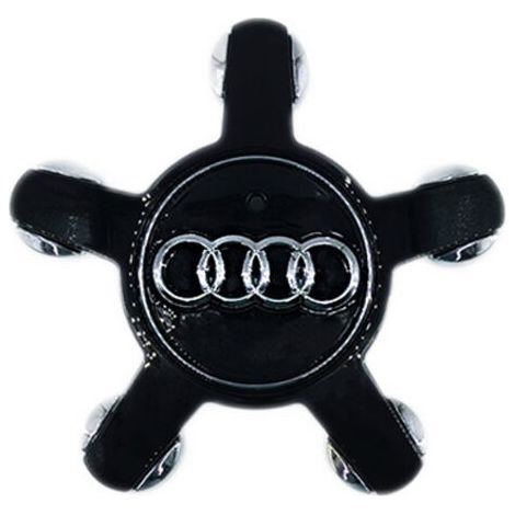 Rapanda – Set of 4 135mm Wheel Hubcaps for Audi A3 A4L A5 A6L A8L Q3 Q5 – Elegant Black Finish – Car Wash Resistant (1/3)