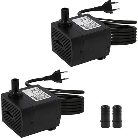 2 Pièces Mini Pompe a Eau Submersible 350 L/H 5 W, Pompe Ultra Silencieuse, Pompe pour Aquarium, Fontaine et Étang, Réservoir de Poissons, Pompe Ajustable avec 3 Pieds pour Utilisation Facile (1/5)