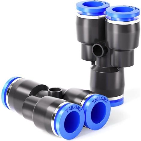Raccord en Y 4 mm Lot de 10 Plastique Connexion à verrouillage rapide Tuyaux pneumatiques Pour tubes de diamètre extérieur (1/5)