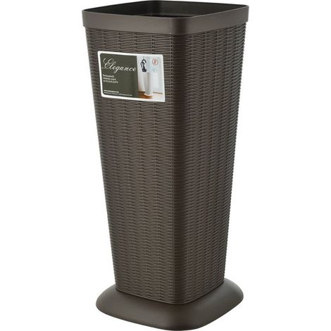 Stefanplast – Porte-parapluie élégant moka 25 h 57 – Plastique carré – Capacité 50 litres – 8 places pour espaces extérieurs (1/3)