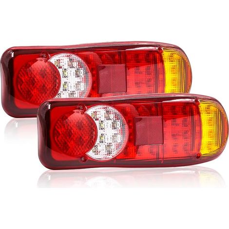 Rosvola 2 x 12V Luci posteriori a LED per restauro 12V per camper, telaio di camion, rimorchio, autocarro ribaltabile, LKW, roulotte (1/5)