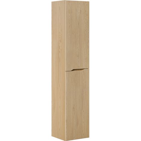 Meuble colonne suspendu de salle de bain NORDIC chêne cremona 35 x 170 cm (1/5)