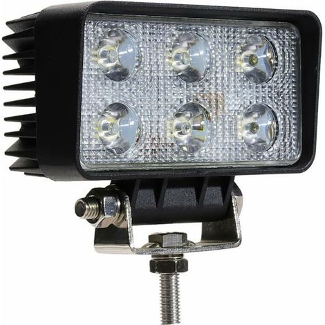 Faro da lavoro 6 LED Epistar a largo raggio freddo 18W IP67 (1/4)
