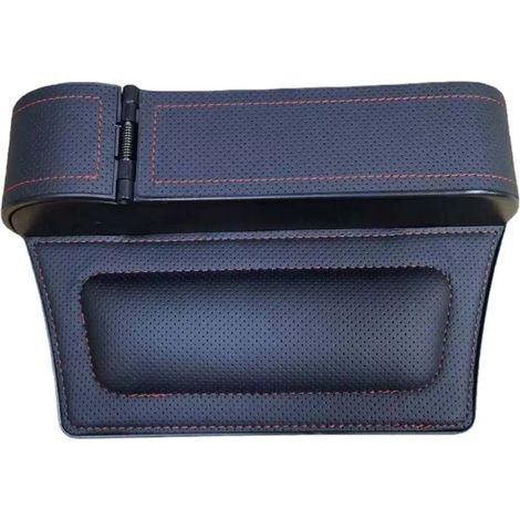 Organisateur de rangement multifonctionnel pour sièges auto (noir) - Boîte de rangement et de rangement pour voiture - 25,5 x 16,5 x 6 cm - Butée réglable - Gain de place (1/5)