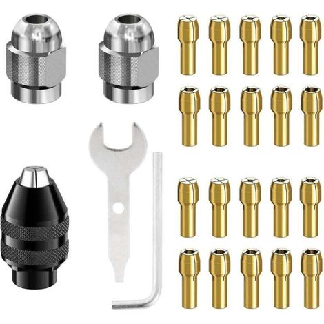 Spannvorrichtung, Messing-Spannzange, Festspannzange, 20-teilig, Bohrfutter, SDS-Adapter, selbstspannendes Spannfutter, Schnellspann-Präzisions-Messing-Spannfutter, Spannwerkzeug – Crezuo