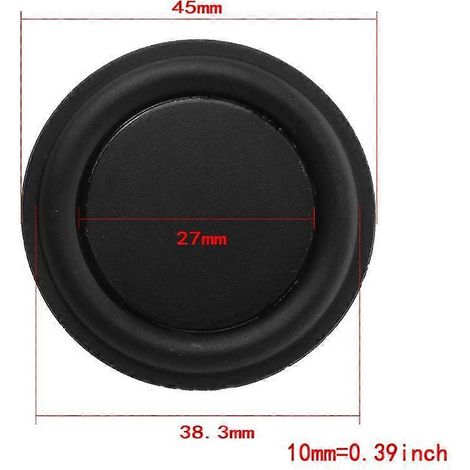 Pièces détachées et accessoires pour haut-parleur audio, diaphragme de basses, plaque vibrante noire de 45 mm pour home cinéma, à monter soi-même (1/5)