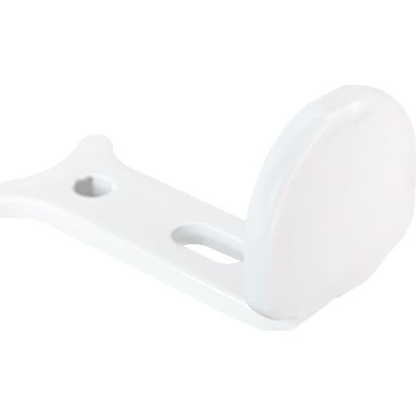 Store Menuiserie – Butée d'espagnolette composite et aluminium – Arrêt pour volet battant – Longueur 65 mm – Couleur blanc – Installation simple