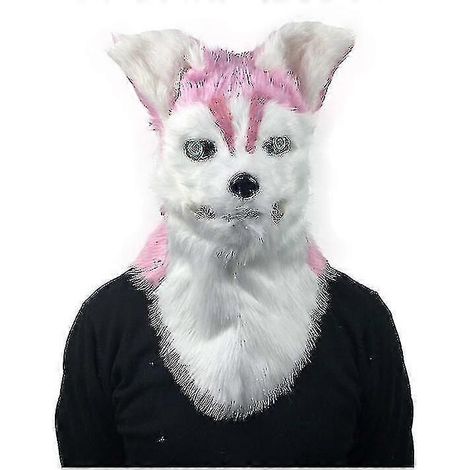 Máscara de látex de cabeza de perro de Halloween de 4 colores, máscaras de animales para cosplay y disfraces para fiestas de Halloween.