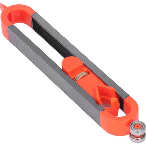 Jauge de profil acier inoxydable ABS, embouts pointe et roulette, tracé stable, manche extensiblé 233mm, kit jauge bâton gomme (1/5)