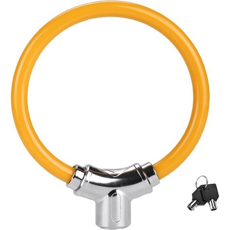 Chaîne antivol orange pour vélo, offrant une protection antivol sur les parkings et en voyage.-AquaForge (1/5)