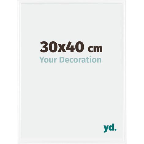 yd. - Cadre photo 30x40 - Blanc Brillant - Plastique - Bordeaux (1/5)