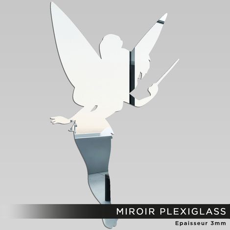Miroir Plexiglass - Fée clochette - 45x80 cm (1/2)