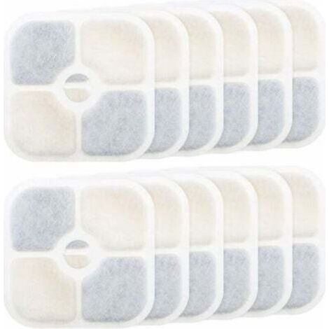 Filtre de remplacement pour fontaine à eau pour animaux de compagnie, 12 pièces, Compatible avec Catit PIXI 43717, 8,4x8,4 cm (1/5)