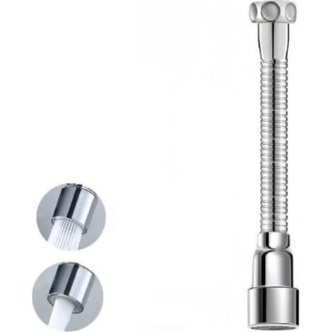 Embout Robinet Cuisine - 2 Modes Débit - Rallonge Pivotante 360° - 14 cm - Adaptateur Universel M22 - Aérateur Brise-Jet Flexible (1/5)