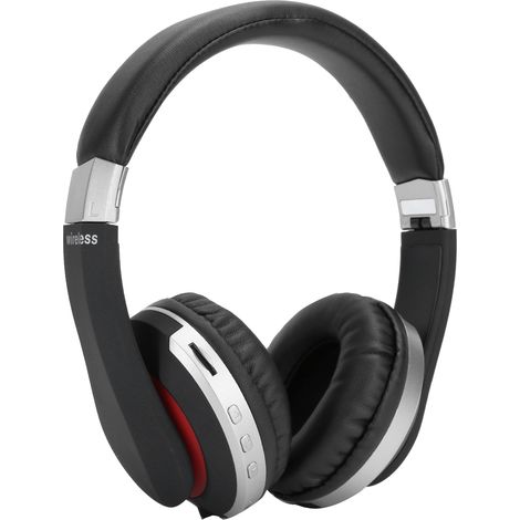 Casque Bluetooth pliable sans fil stéréo circum-aural avec micro, idéal pour le gaming (argenté) (1/5)
