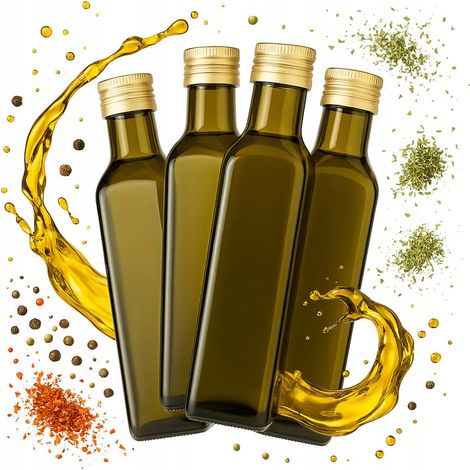10 bottiglie di MARASCA OLIVE da 250 ml per olio d'oliva, salse, aceto, bottiglie di vetro