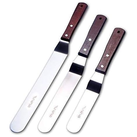 MINKUROW Cake Angle Paddle Set 3 Spreading Paddles Edelstahl Streichmesser für Gebäckkuchen (1/4)