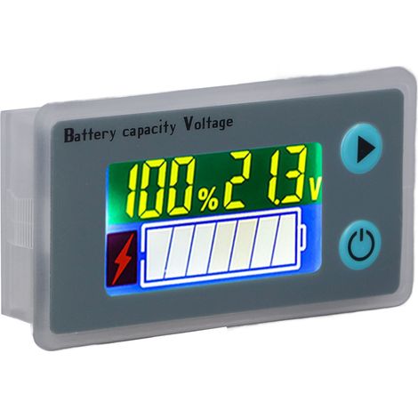 Tester di capacità e tensione della batteria, indicatore digitale LCD per batterie al litio ferro acido da 10-100 V (1/5)
