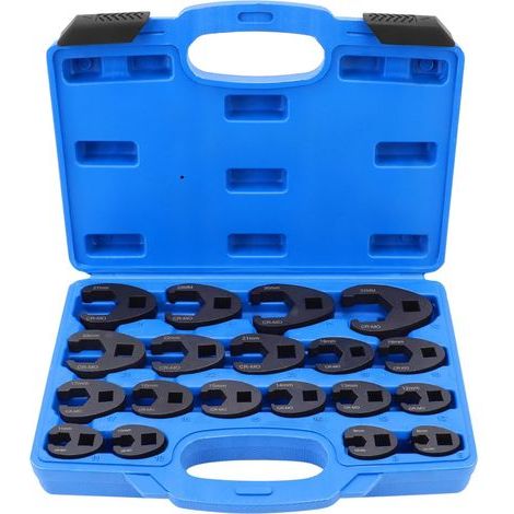 Set of 19 ratchet wrenches with crowbar attachment, 8 to 32 mm, made of carbon steel, for extensions and ratchet wrenches (1/5)