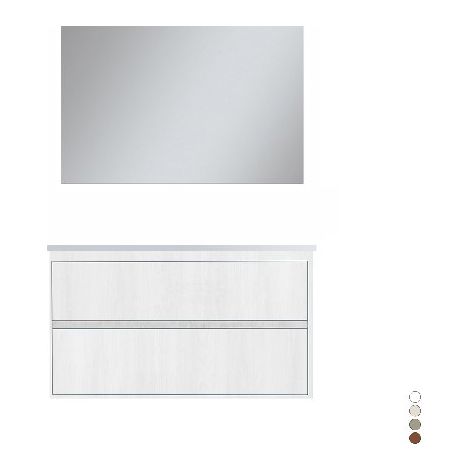 MOBILE BAGNO SOSPESO LINEA ELEGANCE L. 100 CM Misura: Grigio Corda (1/2)