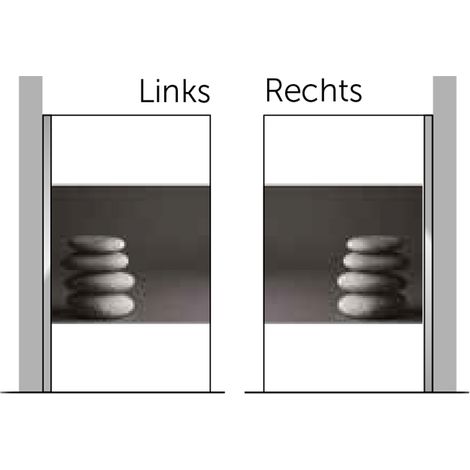 Kuadra H Seitenwand 97-100x200 rechts IN ART T0321 silber