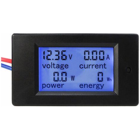 Voltmeter with LCD Display, 12V Ammeter Tester Indicator, Voltage Current Power Supply Digital DC Power Supply 6.5 - 100V 100A Voltamp Watt Multimeter (1/5)