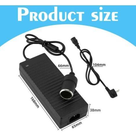 Convertisseur de Tension 220V à 12V : Adaptateur Secteur 180W/15A pour Voiture, Adaptateur Secteur AC-DC avec Prise Allume-Cigare pour glacière à compresseur et aspirateur de Voiture (1/3)