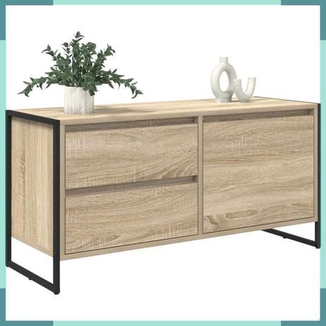 886619 Meuble TV Sonoma 100 x 36 x 49.5 cm Bois d'ingénierie (1/5)