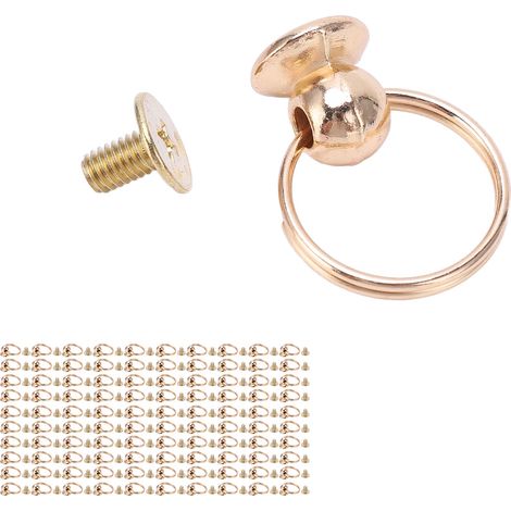 100 Rivets à Anneaux 8mm en Cuivre Doré Brillant pour Accessoires de Mode et Projets DIY (1/5)