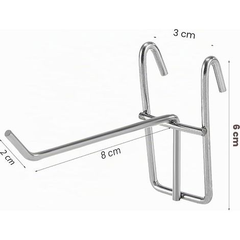 Crochets pour Panneaux Perforés, Crochets Muraux pour Organiser Outils Établi Rayonnages de Magasins pour les Garages (10cm in length) (1/4)