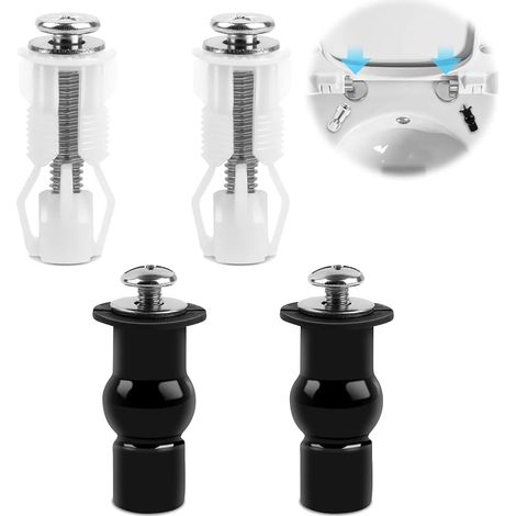 Paires de vis de fixation pour abattant de toilette  boulons d'expansion en caoutchouc pour abattant de toilette  compatibles avec la plupart des toilettes. (1/5)